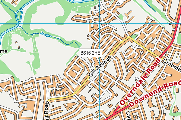 BS16 2HE map - OS VectorMap District (Ordnance Survey) BS16 2HE map - OS VectorMap District (Ordnance Survey)