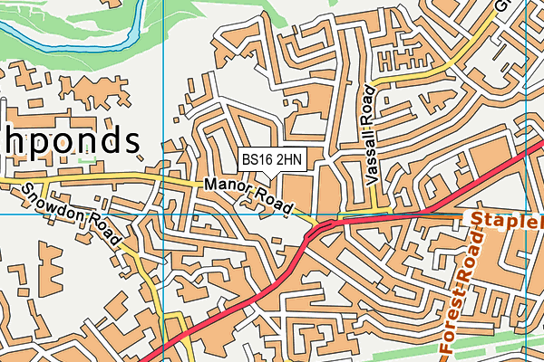 BS16 2HN map - OS VectorMap District (Ordnance Survey) BS16 2HN map - OS VectorMap District (Ordnance Survey)