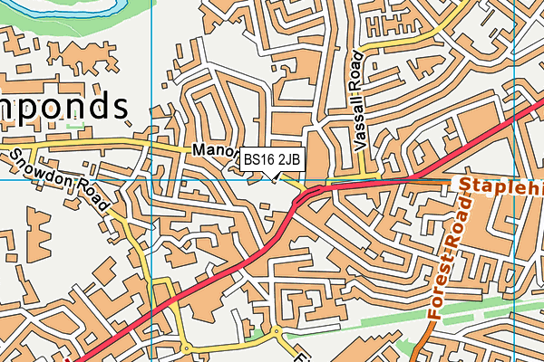 BS16 2JB map - OS VectorMap District (Ordnance Survey) BS16 2JB map - OS VectorMap District (Ordnance Survey)