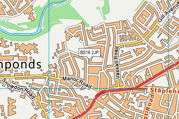 BS16 2JP map - OS VectorMap District (Ordnance Survey) BS16 2JP map - OS VectorMap District (Ordnance Survey)
