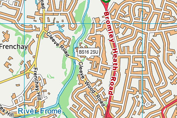 BS16 2SU map - OS VectorMap District (Ordnance Survey)