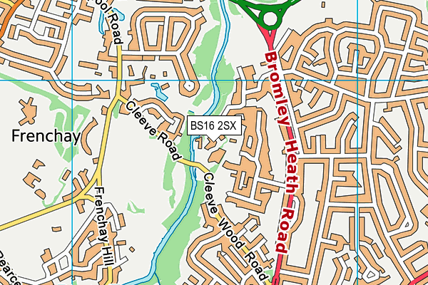 BS16 2SX map - OS VectorMap District (Ordnance Survey) BS16 2SX map - OS VectorMap District (Ordnance Survey)