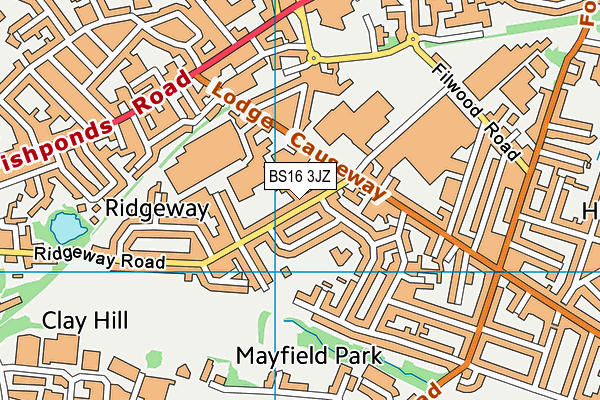 BS16 3JZ map - OS VectorMap District (Ordnance Survey)