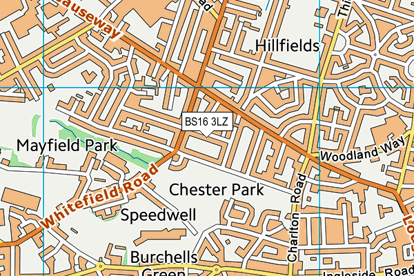 BS16 3LZ map - OS VectorMap District (Ordnance Survey) BS16 3LZ map - OS VectorMap District (Ordnance Survey)