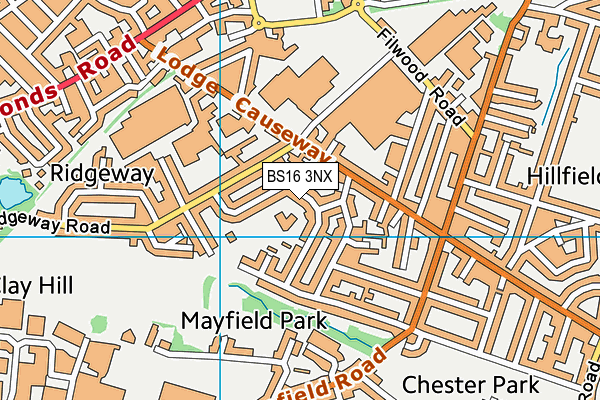 BS16 3NX map - OS VectorMap District (Ordnance Survey) BS16 3NX map - OS VectorMap District (Ordnance Survey)