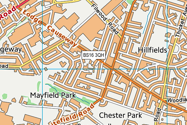 BS16 3QH map - OS VectorMap District (Ordnance Survey) BS16 3QH map - OS VectorMap District (Ordnance Survey)