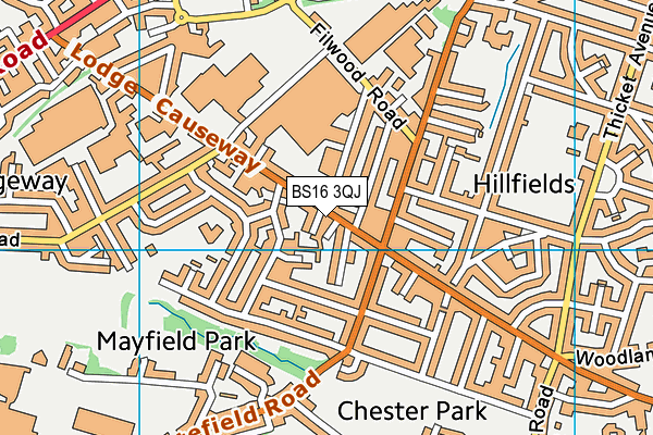 BS16 3QJ map - OS VectorMap District (Ordnance Survey) BS16 3QJ map - OS VectorMap District (Ordnance Survey)