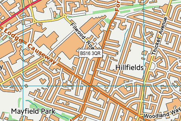BS16 3QR map - OS VectorMap District (Ordnance Survey) BS16 3QR map - OS VectorMap District (Ordnance Survey)