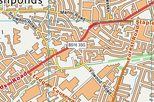 BS16 3SG map - OS VectorMap District (Ordnance Survey) BS16 3SG map - OS VectorMap District (Ordnance Survey)