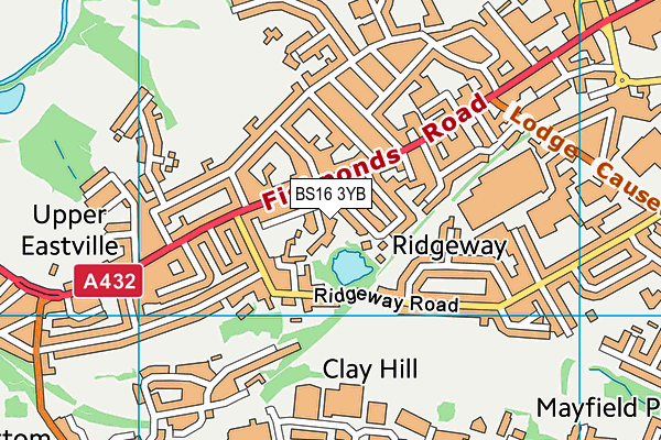 BS16 3YB map - OS VectorMap District (Ordnance Survey) BS16 3YB map - OS VectorMap District (Ordnance Survey)