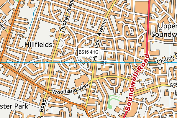 BS16 4HG map - OS VectorMap District (Ordnance Survey) BS16 4HG map - OS VectorMap District (Ordnance Survey)
