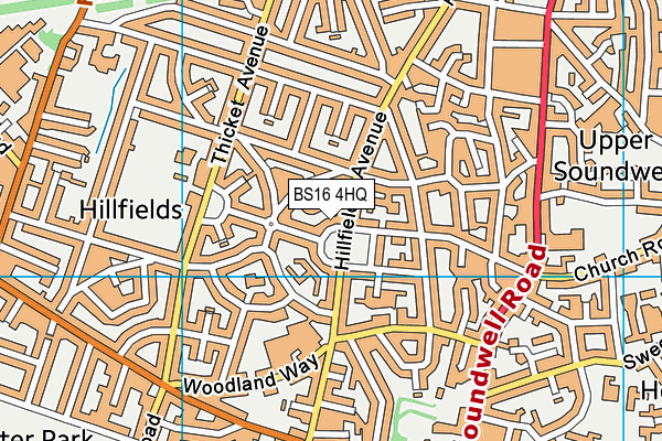 BS16 4HQ map - OS VectorMap District (Ordnance Survey) BS16 4HQ map - OS VectorMap District (Ordnance Survey)