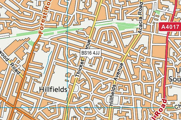 BS16 4JJ map - OS VectorMap District (Ordnance Survey)