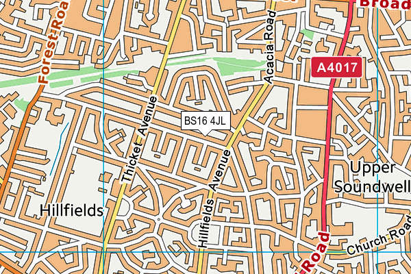 BS16 4JL map - OS VectorMap District (Ordnance Survey) BS16 4JL map - OS VectorMap District (Ordnance Survey)