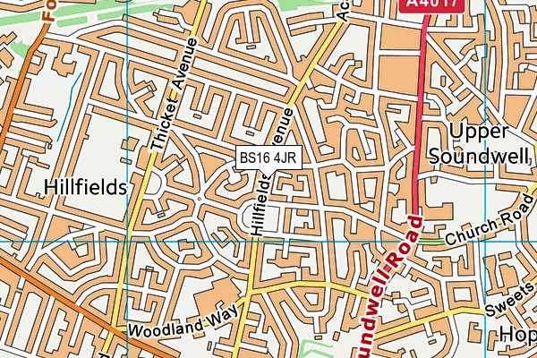 BS16 4JR map - OS VectorMap District (Ordnance Survey) BS16 4JR map - OS VectorMap District (Ordnance Survey)