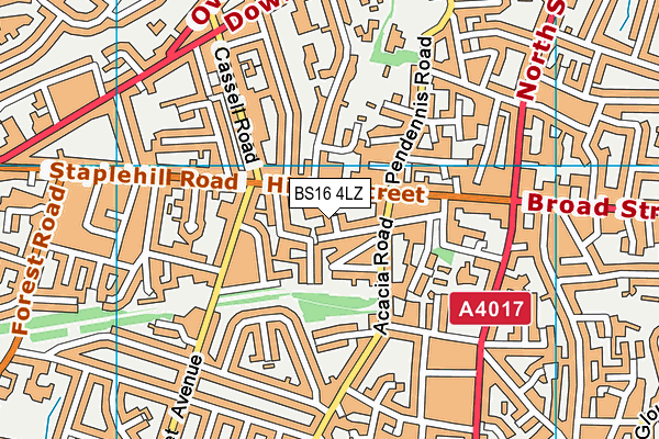 BS16 4LZ map - OS VectorMap District (Ordnance Survey) BS16 4LZ map - OS VectorMap District (Ordnance Survey)