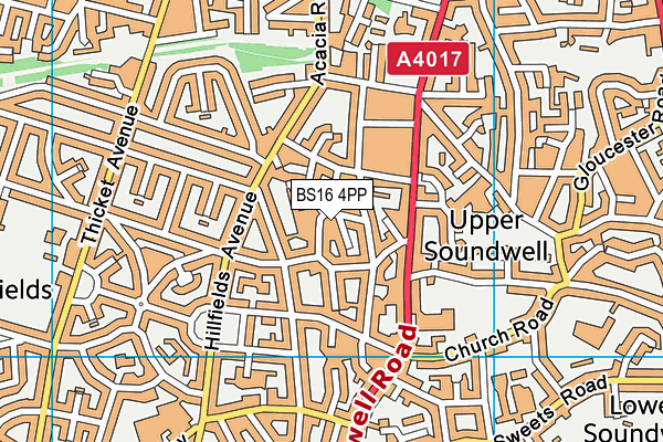 BS16 4PP map - OS VectorMap District (Ordnance Survey) BS16 4PP map - OS VectorMap District (Ordnance Survey)