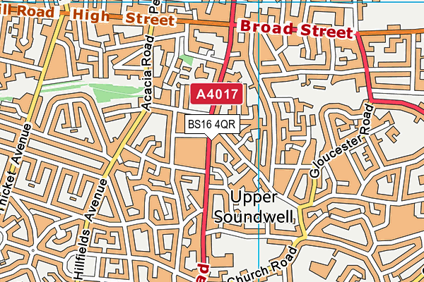 BS16 4QR map - OS VectorMap District (Ordnance Survey) BS16 4QR map - OS VectorMap District (Ordnance Survey)