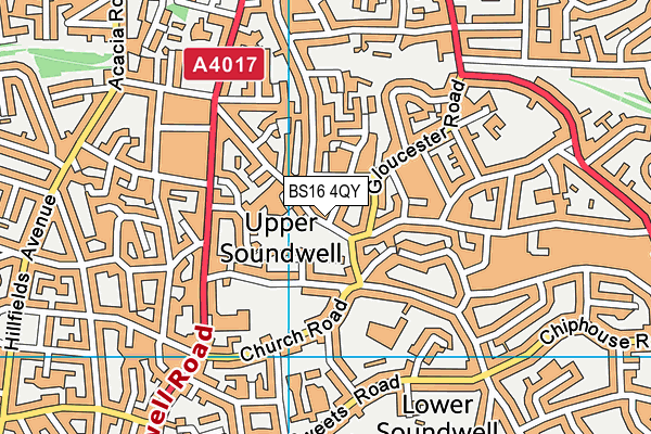 BS16 4QY map - OS VectorMap District (Ordnance Survey) BS16 4QY map - OS VectorMap District (Ordnance Survey)
