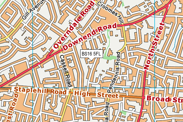 BS16 5FL map - OS VectorMap District (Ordnance Survey) BS16 5FL map - OS VectorMap District (Ordnance Survey)