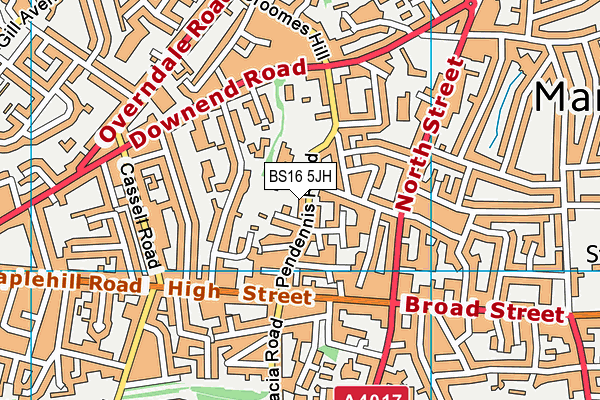 BS16 5JH map - OS VectorMap District (Ordnance Survey) BS16 5JH map - OS VectorMap District (Ordnance Survey)