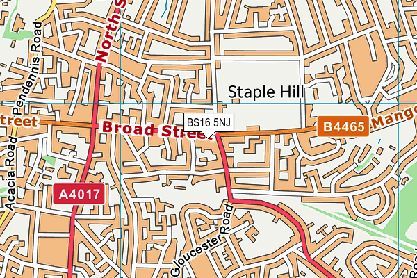 BS16 5NJ map - OS VectorMap District (Ordnance Survey) BS16 5NJ map - OS VectorMap District (Ordnance Survey)