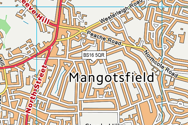 BS16 5QR map - OS VectorMap District (Ordnance Survey) BS16 5QR map - OS VectorMap District (Ordnance Survey)