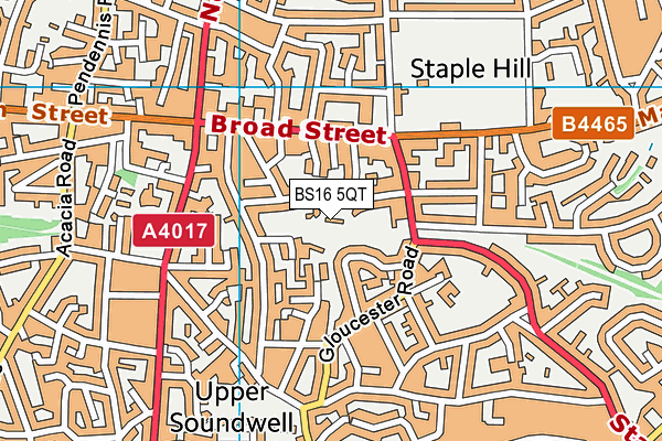 BS16 5QT map - OS VectorMap District (Ordnance Survey) BS16 5QT map - OS VectorMap District (Ordnance Survey)