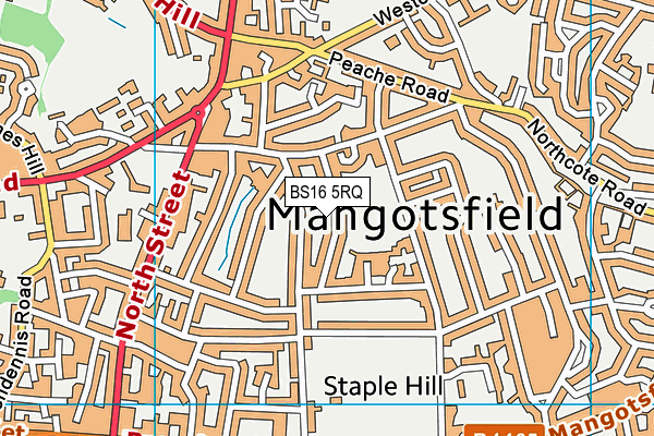BS16 5RQ map - OS VectorMap District (Ordnance Survey) BS16 5RQ map - OS VectorMap District (Ordnance Survey)