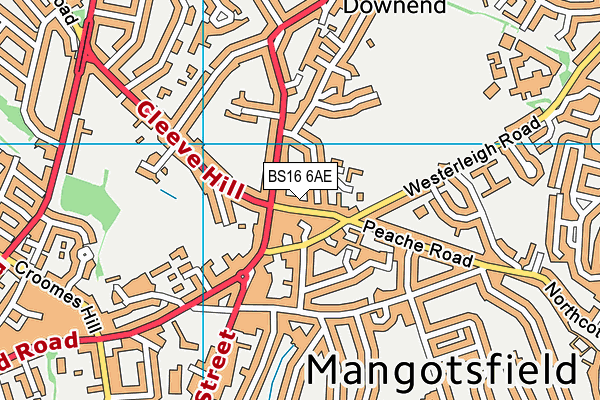 BS16 6AE map - OS VectorMap District (Ordnance Survey) BS16 6AE map - OS VectorMap District (Ordnance Survey)