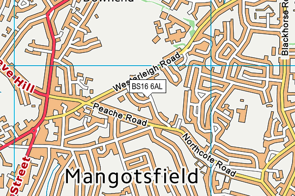 BS16 6AL map - OS VectorMap District (Ordnance Survey) BS16 6AL map - OS VectorMap District (Ordnance Survey)