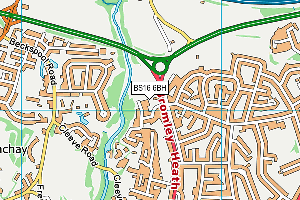 BS16 6BH map - OS VectorMap District (Ordnance Survey)