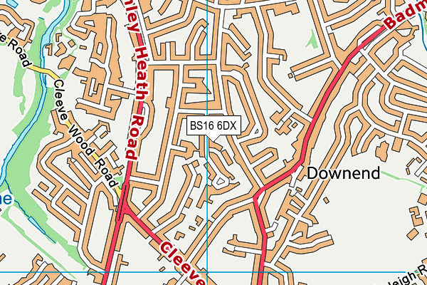 BS16 6DX map - OS VectorMap District (Ordnance Survey) BS16 6DX map - OS VectorMap District (Ordnance Survey)