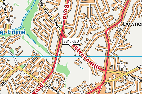 BS16 6EU map - OS VectorMap District (Ordnance Survey)