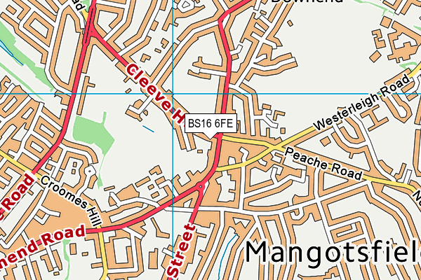 BS16 6FE map - OS VectorMap District (Ordnance Survey) BS16 6FE map - OS VectorMap District (Ordnance Survey)