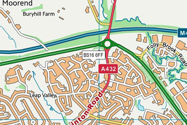 BS16 6FF map - OS VectorMap District (Ordnance Survey) BS16 6FF map - OS VectorMap District (Ordnance Survey)