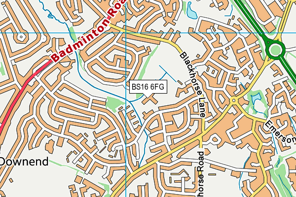BS16 6FG map - OS VectorMap District (Ordnance Survey) BS16 6FG map - OS VectorMap District (Ordnance Survey)