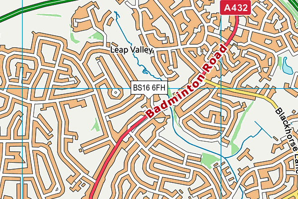 BS16 6FH map - OS VectorMap District (Ordnance Survey) BS16 6FH map - OS VectorMap District (Ordnance Survey)