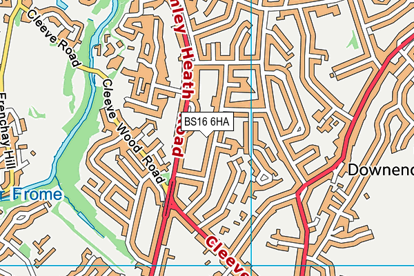 BS16 6HA map - OS VectorMap District (Ordnance Survey) BS16 6HA map - OS VectorMap District (Ordnance Survey)