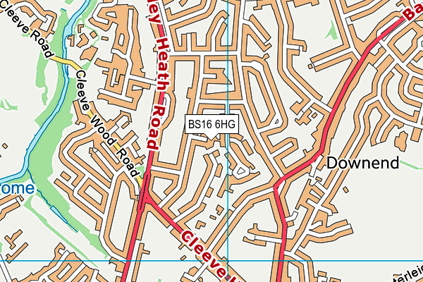 BS16 6HG map - OS VectorMap District (Ordnance Survey) BS16 6HG map - OS VectorMap District (Ordnance Survey)
