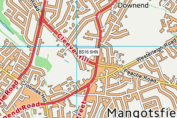 BS16 6HN map - OS VectorMap District (Ordnance Survey) BS16 6HN map - OS VectorMap District (Ordnance Survey)