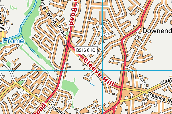 BS16 6HQ map - OS VectorMap District (Ordnance Survey)