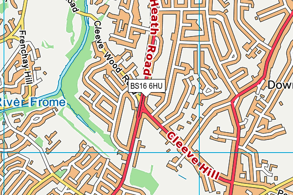 BS16 6HU map - OS VectorMap District (Ordnance Survey)