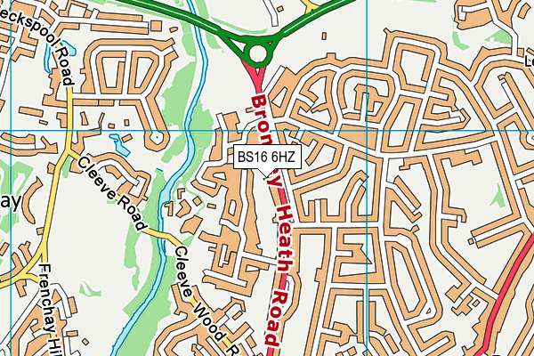 BS16 6HZ map - OS VectorMap District (Ordnance Survey) BS16 6HZ map - OS VectorMap District (Ordnance Survey)