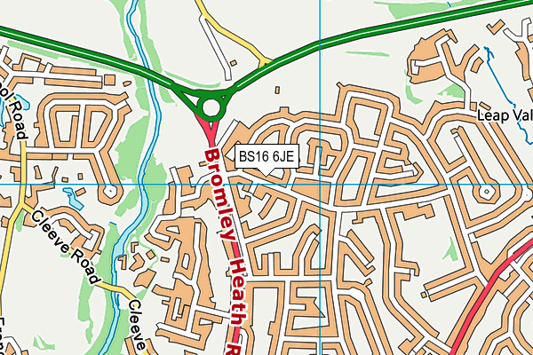 BS16 6JE map - OS VectorMap District (Ordnance Survey) BS16 6JE map - OS VectorMap District (Ordnance Survey)