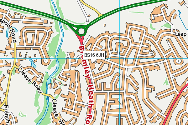 BS16 6JH map - OS VectorMap District (Ordnance Survey)