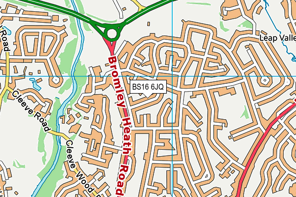 BS16 6JQ map - OS VectorMap District (Ordnance Survey) BS16 6JQ map - OS VectorMap District (Ordnance Survey)