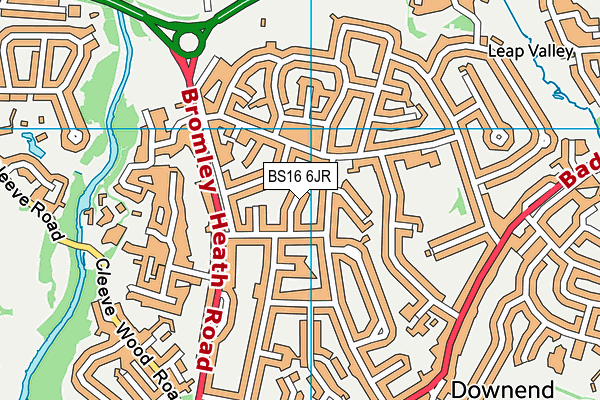 BS16 6JR map - OS VectorMap District (Ordnance Survey) BS16 6JR map - OS VectorMap District (Ordnance Survey)