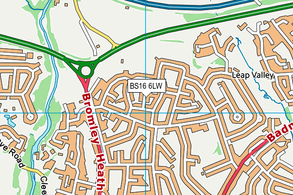 BS16 6LW map - OS VectorMap District (Ordnance Survey) BS16 6LW map - OS VectorMap District (Ordnance Survey)