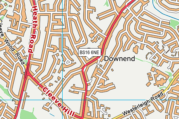 BS16 6NE map - OS VectorMap District (Ordnance Survey)
